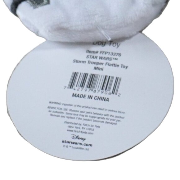 Star Wars Flattie Small Dog Toys Darth Vadar and Storm Tropper Set of 2 - Picture 3 of 4